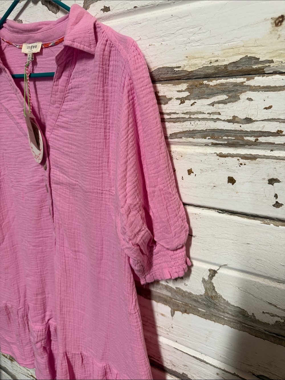Umgee Pink Ruffle-Hem Mini Dress - Picture 5 of 8